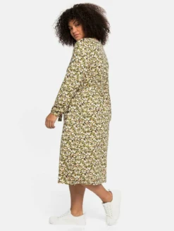 Sheego Jerseykleid - Dunkeloliv Bedruckt -Angebote Stil Tage Store 00e70ecf580a4c6b972d33b0d6bcd565