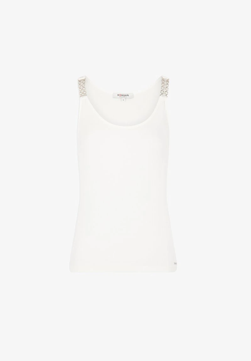 MORGAN TANK WITH EMBELLISHED - Top - Off White 5 MORGAN TANK WITH EMBELLISHED - Top - Off White - Image 5