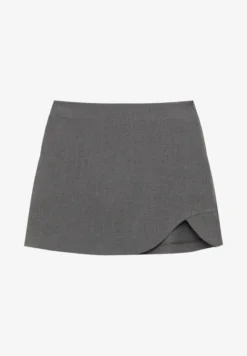 PULL & BEAR WITH WAVY SLIT - A-Linien-Rock - Grey -Angebote Stil Tage Store 08b05d26591c4f94b18f019417af81cc