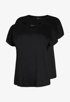 Zizzi SHORT SLEEVED - T-Shirt Basic - Black
