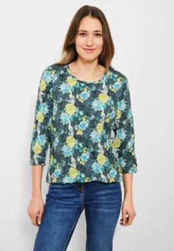 Cecil IN CRASH OPTIK - Langarmshirt - Grün