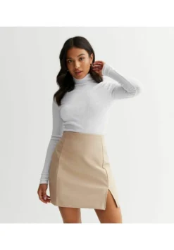 New Look PETITE STONE LEATHER LOOK - A-Linien-Rock - Stone -Angebote Stil Tage Store 11336e2b1c474ac4a94af86f4db118a6 1