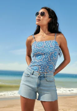 Next SUPER SOFT STANDARD - Jeans Shorts - Mid Blue