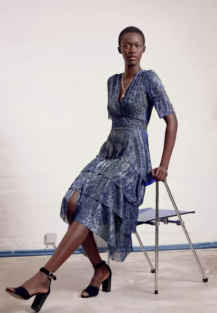 Maje RUFFINI - Cocktailkleid/festliches Kleid - Marine 2 Maje RUFFINI - Cocktailkleid/festliches Kleid - Marine - Image 2