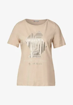 STREET ONE FOLIENPRINT - T-Shirt Print - Beige -Angebote Stil Tage Store 193eb65e0464428983e46bdd1691a17e