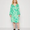 FIOLA LS WRAP DRESS CURVE - Freizeitkleid - Absinthe Green