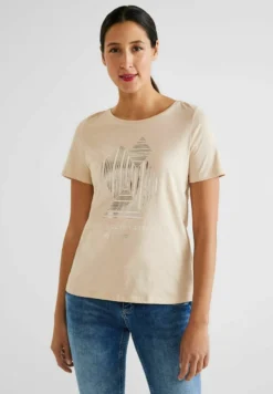 STREET ONE FOLIENPRINT - T-Shirt Print - Beige -Angebote Stil Tage Store 201e383604ce44ff8a3a850280e749cd 1