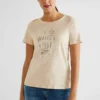 STREET ONE FOLIENPRINT - T-Shirt Print - Beige