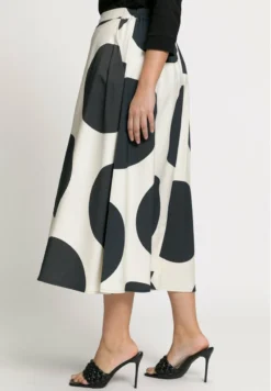 Ulla Popken POIS POCHES CEINTURE ÉLASTIQUE - A-Linien-Rock - Noir -Angebote Stil Tage Store 22da8b8e67fe46d1915fda0540239b8d