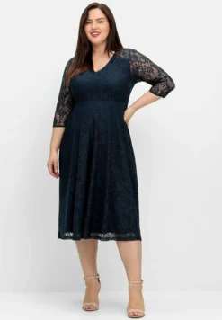 Sheego Cocktailkleid/festliches Kleid - Nachtblau -Angebote Stil Tage Store 23622e9e2761469584a7732a98d90772 1