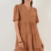 LELA LOOSE FIT - Freizeitkleid - Light Brown