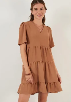 LELA LOOSE FIT - Freizeitkleid - Light Brown