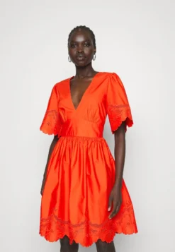TWINSET PRECIOUS SANGALLO - Freizeitkleid - Orange Sun