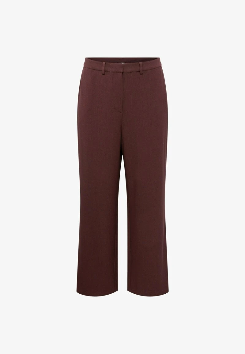 CURVY COLLECTION ELISA - Stoffhose - Dunkelbraun 1 CURVY COLLECTION ELISA - Stoffhose - Dunkelbraun