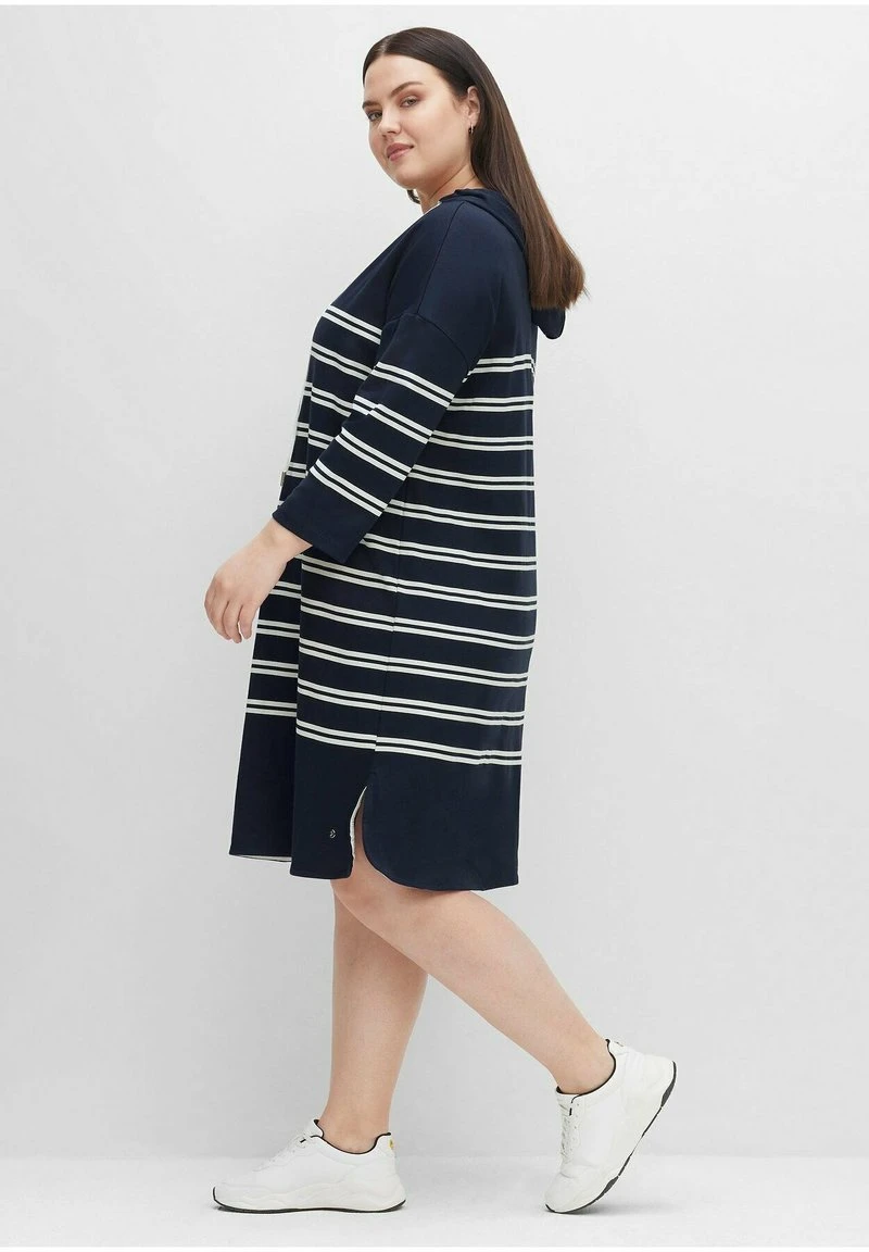 Sheego Jerseykleid - Nachtblau Weiß 3 Sheego Jerseykleid - Nachtblau Weiß - Image 3