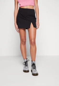 Noisy May NMTHEA SLIT SKIRT - Minirock - Black