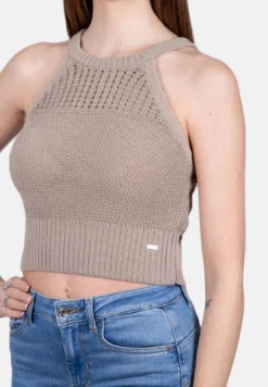 Armani Exchange IN FILO - Top - Beige -Angebote Stil Tage Store 42ab07eee95a4f9faa72dafa99e48225