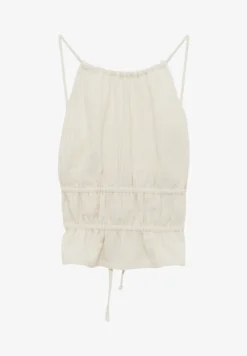 PULL & BEAR OPEN-BACK GATHERED - Top - Sand -Angebote Stil Tage Store 45d6ae8f55bc4f078e6862f5751669b9
