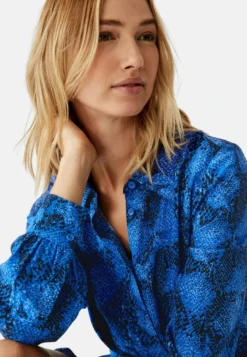 Marks & Spencer BELTED SNAKE PRINT - Blusenkleid - Blue Mix -Angebote Stil Tage Store 45d8383be54e4836948bdb8fc31d2d8a