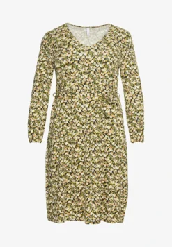Sheego Jerseykleid - Dunkeloliv Bedruckt -Angebote Stil Tage Store 4abcafa0e48b4bd2b5c9dc0c0c96cf31