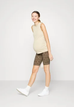 ONLY MATERNITY OLMLOVELY 2 PACK - Shorts - Black + Warm Sand