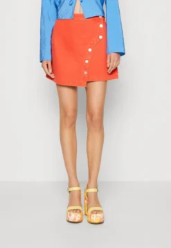 MIA SKIRT - Jeansrock - Orange