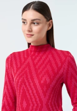Straight Fit Turtleneck Long Sleeved - Bluse - Red -Angebote Stil Tage Store 5ded63ae5e1f450c8e8f6e48deda230c