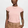 ESPRIT MIT RUNDHALSAUSSCHNITT - T-Shirt Basic - Pink