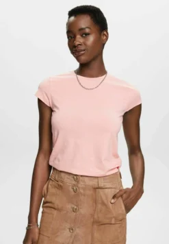 ESPRIT MIT RUNDHALSAUSSCHNITT - T-Shirt Basic - Pink