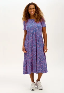 Sugarhill Brighton UNNA SMOCK PAINTERLY - Jerseykleid - Blue
