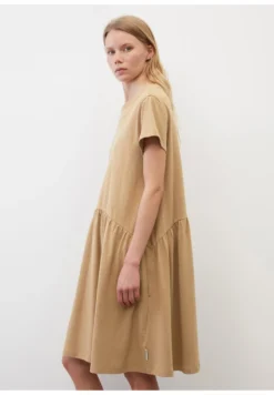 Marc O'Polo DENIM DRESS T-SHIRT STYLE HEAVY RAW RUFFLES - Jerseykleid - Bright Chestnut -Angebote Stil Tage Store 64a6fe7669534ddb97b4648360fa668c