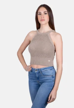Armani Exchange IN FILO - Top - Beige -Angebote Stil Tage Store 72c60d7122fc459d8fd79b615606ab1c