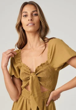 SYBEL - Maxikleid - Mustard -Angebote Stil Tage Store 74fb287cc6854a5db3b24c3ce2460369