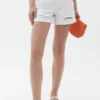 MIT USED DETAILS - Jeans Shorts - White Denim