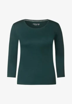 Cecil MIT RUNDHALS - Langarmshirt - Grün -Angebote Stil Tage Store 7765c82ef7fa47988f0189fb1ce7fcec