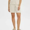 Selected Femme LEINENGEMISCH - Shorts - Sandshell