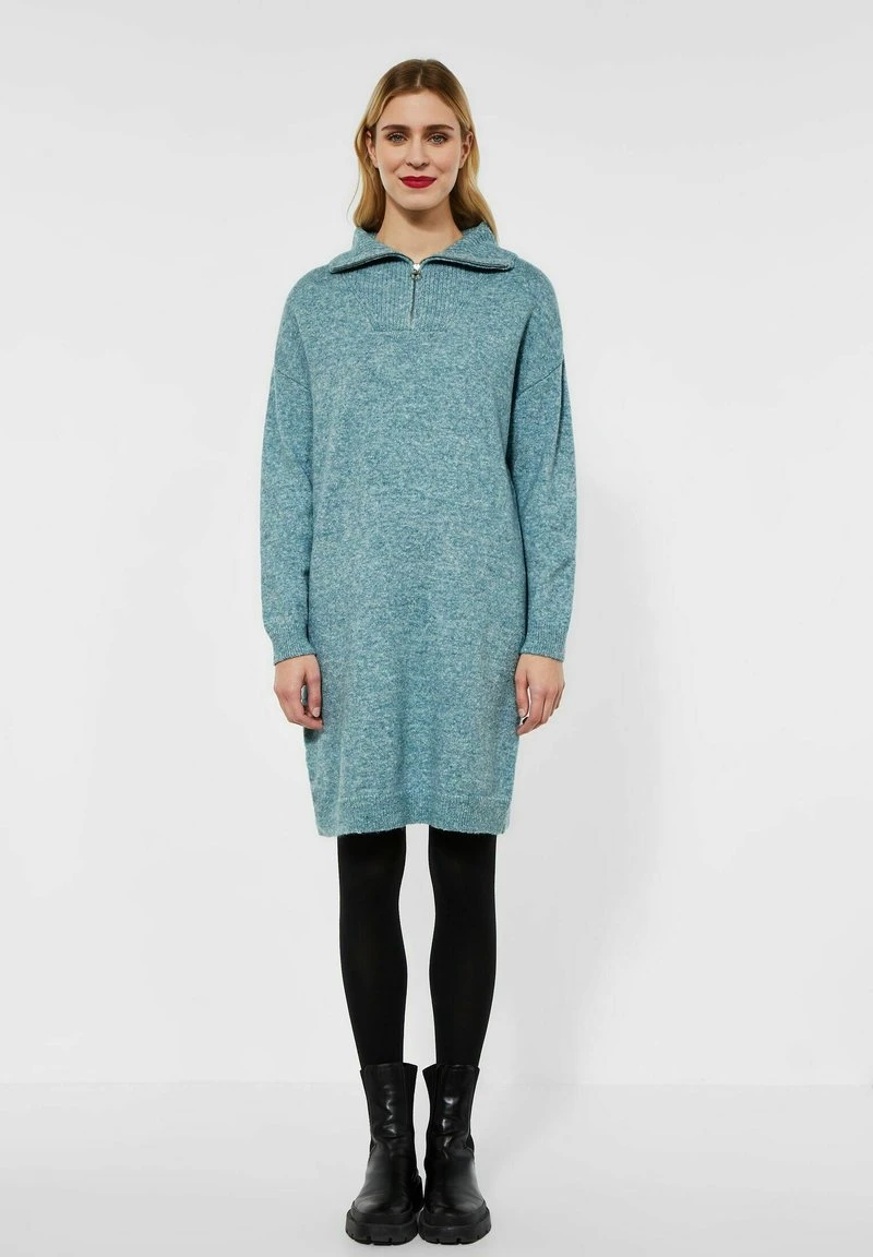 STREET ONE MIT TROYERKRAGEN - Strickkleid - Türkis 1 STREET ONE MIT TROYERKRAGEN - Strickkleid - Türkis