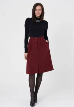 MIDI HIGH WEIST - A-Linien-Rock - Brown