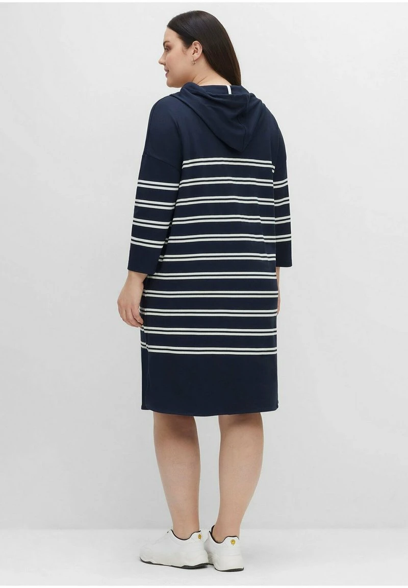 Sheego Jerseykleid - Nachtblau Weiß 2 Sheego Jerseykleid - Nachtblau Weiß - Image 2