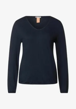 STREET ONE MIT GUMMIZUG IM SAUM - Langarmshirt - Blau -Angebote Stil Tage Store 81c3ebef16e8454999e69076c1ad5ff1