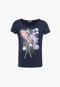 NeroGiardini T-Shirt Print - Blu -Angebote Stil Tage Store 858e307298194b138d3dd2cdf58865c6