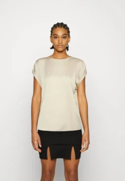 Vila VIELLETTE - T-Shirt Basic - Cement