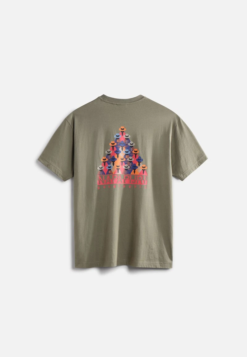 Napapijri S-PAJAS SS - T-Shirt Print - Green Lichen 2 Napapijri S-PAJAS SS - T-Shirt Print - Green Lichen - Image 2