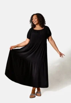 STONE DIAMOND TIERED MIDI - A-Linien-Rock - Black -Angebote Stil Tage Store 9856c8a63a674062bb964c53221a71d2