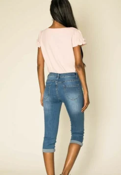 Capri 3/4 Kurze 5 Pocket - Jeans Shorts - Blau -Angebote Stil Tage Store 98f08c8946e545a697d9682f8d069397