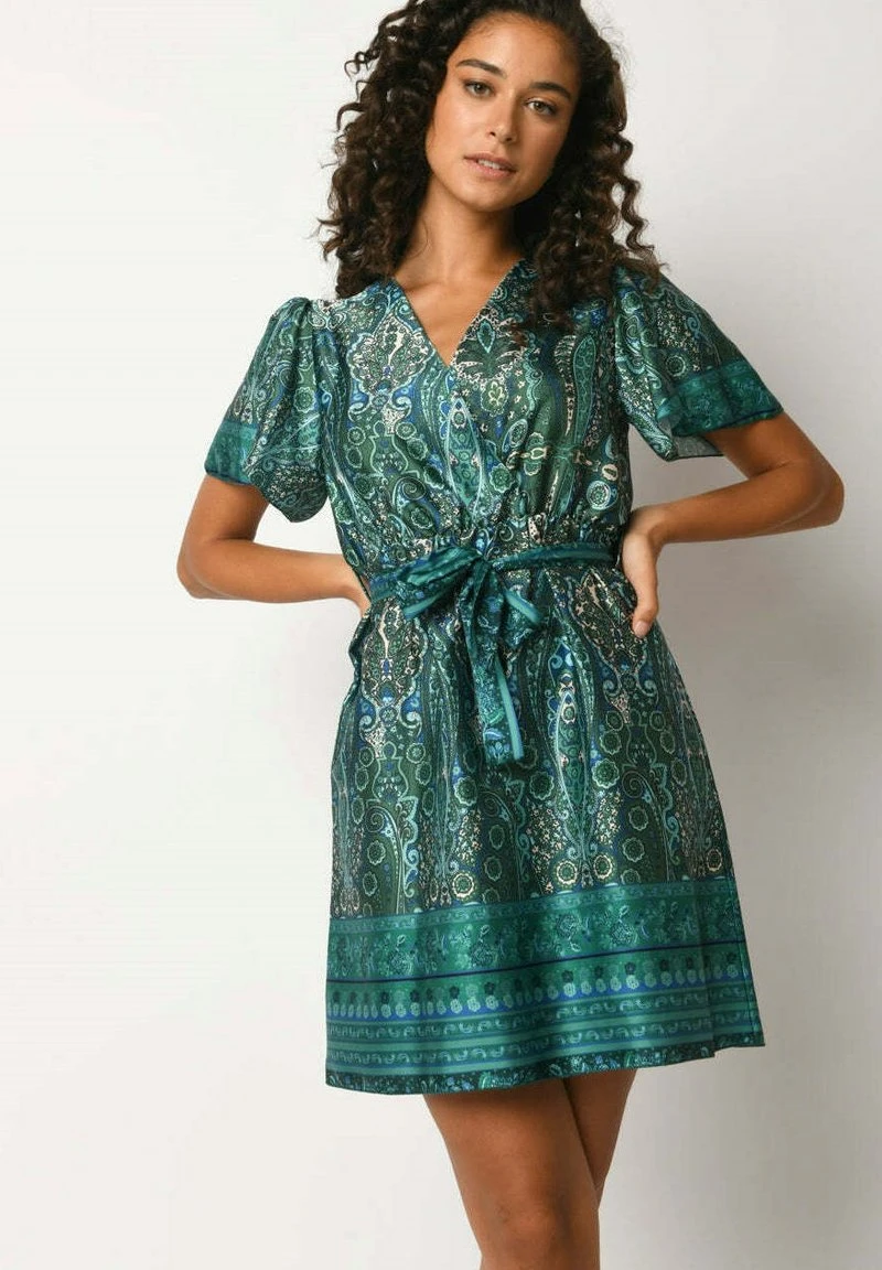 ETHNIC PRINT MINI - Freizeitkleid - Fantasia Verde 1 ETHNIC PRINT MINI - Freizeitkleid - Fantasia Verde