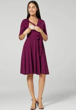 Z WIĄZANIEM W TALII - Freizeitkleid - Pflaume -Angebote Stil Tage Store 9b588d8e342745d19b1a1201aa06f570