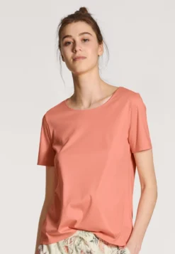 Calida KURZARM - T-Shirt Basic - Dahlia Coral