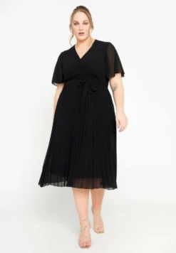 PLISSÉE UNIE - Freizeitkleid - Black