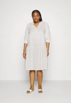 Vero Moda Curve VMDICTHE CALF DRESS - Freizeitkleid - Birch